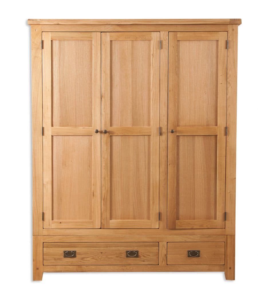 Triple Wardrobe With Drawer