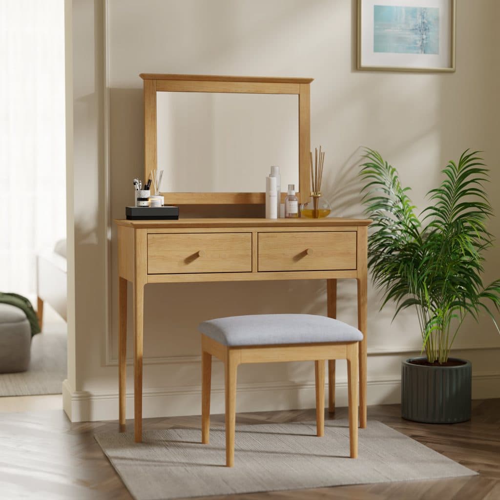 Dressing Table, Mirror + Stool