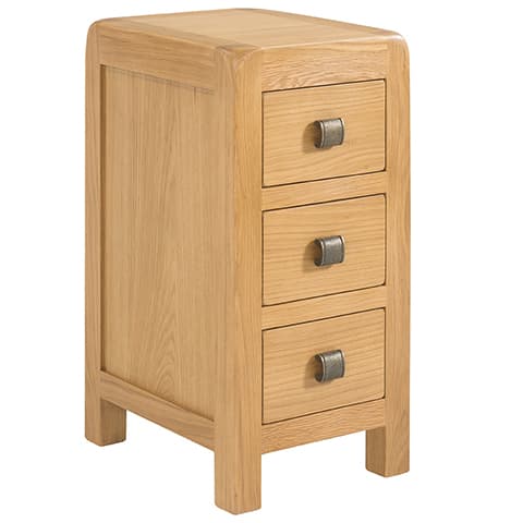 Narrow 3 Drawer Bedside