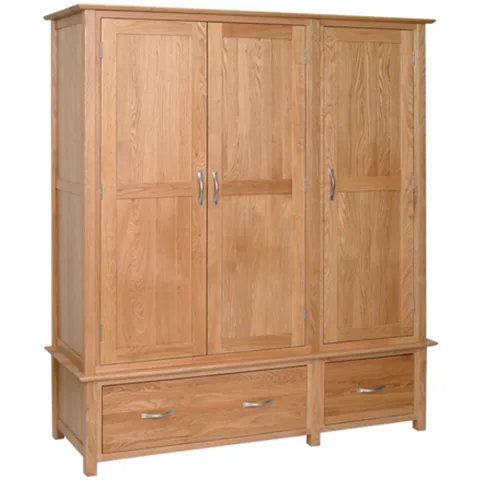 Triple Wardrobe With 2 Drawers